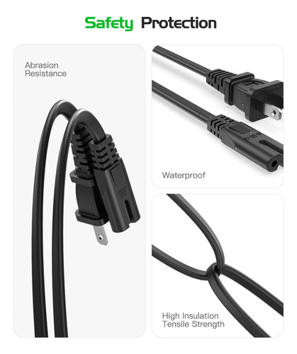 Cable De Alimentación De Ca De 3 Metros Para Ps5 Ps4 Ps3