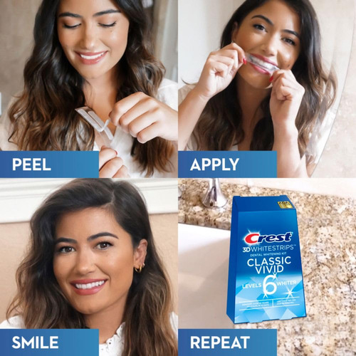 Kit De Tiras Blanqueadoras De Dientes Crest 3d Whitestrips C