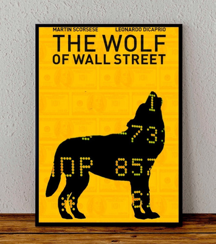 Cuadro 33x48 Poster Enmarcado El Lobo De Wall Street 01