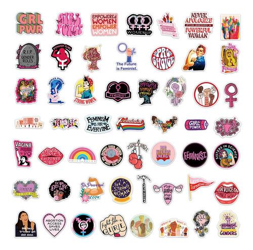 Pegatinas De Graffiti De Dibujos Animados Feministas Para Mu