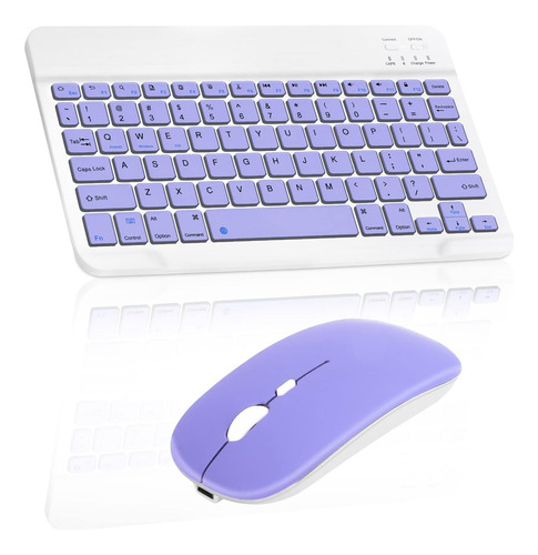 Urbanx Combo De Teclado Y Mouse Bluetooth Recargable Morado