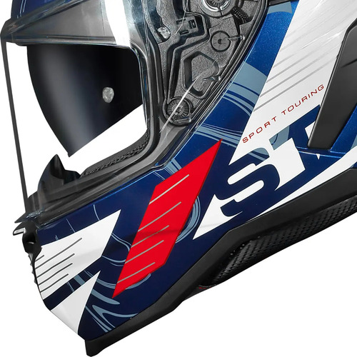 Capacete Norisk Strada 2 St C/ Óculos Solar Branco Azul