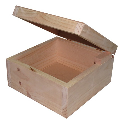 Pack 20 Cajas Madera Pino Con Tapa 27x27x14