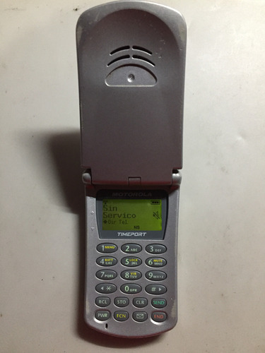 Celular Motorola Timeport P8097 Startac Tdma Solo Para Coleccion Leer Descrpcion,retro Clasico Vintage Viejito Tapita Cartera V3 Razr F3 Sony Ericsson Negro (Usado)