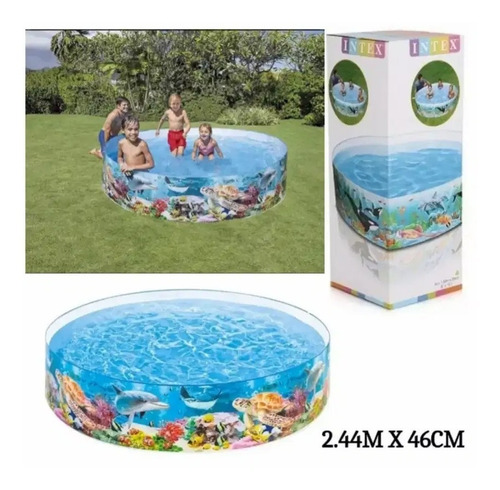 Piscina Rígida Intex 244 X 46cm Fácil De Armar