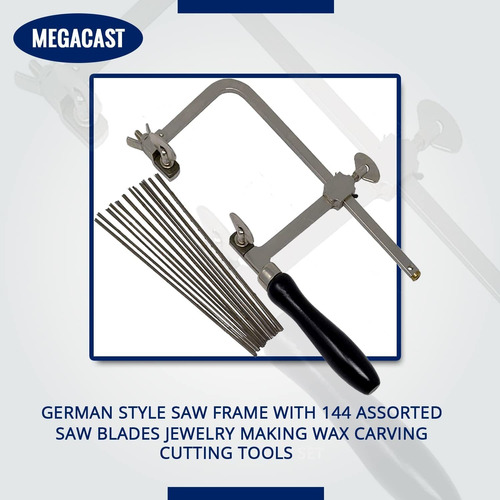 Megacast German Style Jewelers Saw Frame With 144 Assorted J