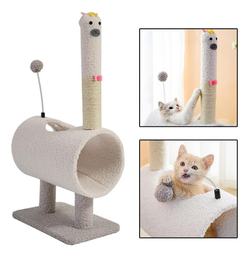 Túneles De Poste Rascador Para Gatos Con Bolas Interactivas