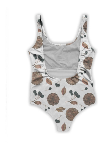Imagem 2 de 2 de Maiô Body Bori Feminino Verão Floral Florido Rosas Folhas