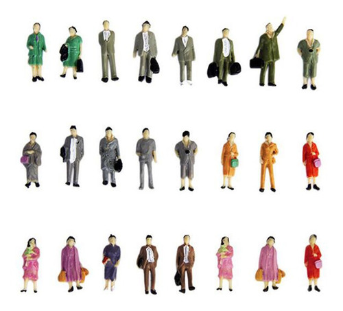 50 Piezas 1:87 Ho Figuras A Escala Modelo Mini Personas Para