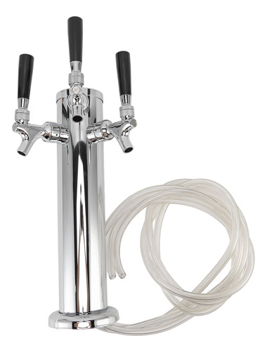 Kegerator Tower Para Cerveza De Barril, 3 Grifos, Acero Inox