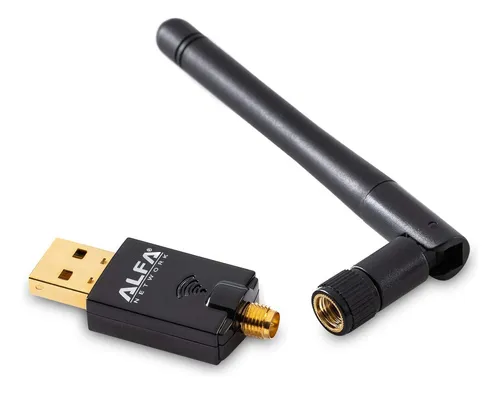 Alfa Network Awus036acs Wide-coverage Dual-band Ac600 Usb Wireless Wi-fi Adapter W/ High-sensitivity External Antenna - Windows, Macos & Kali Linux Supported