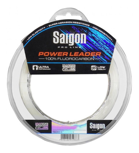 Imagem 1 de 1 de Linha Ms Fluorocarbon Saigon Leader 0,44mm 50m 23lb