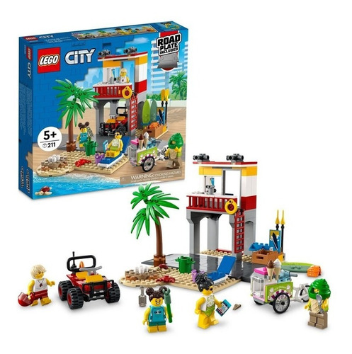 Kit Lego City Base De Socorristas En La Playa 60328 +5 Años Cantidad de piezas 211