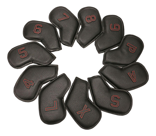 11pcs Pu Golf Club Iron Head Cover Protection Protección