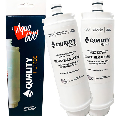 Kit 2 Filtro Refil Aqua Compatível Purificador Água Ibbl
