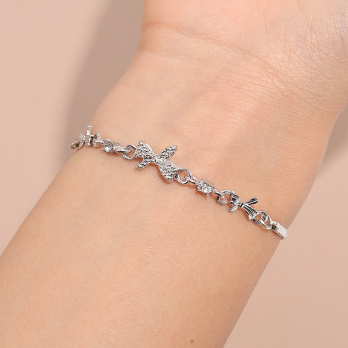 2 Pulseras Con Lazo Y Nudo Para Mujer, Pulseras De Cadena El