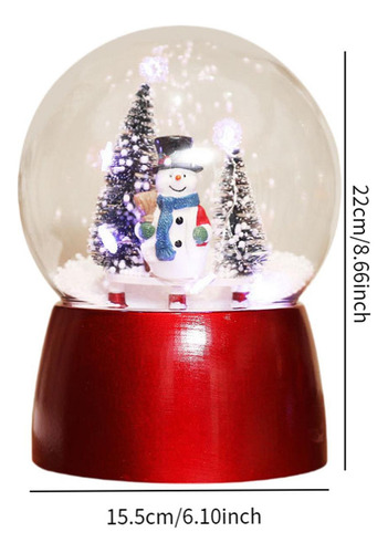 Bola De Nieve Iluminada Para Decoración Navideña, Regalo