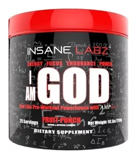 I Am God Insane Labz 25 Servicios Pre Entreno Sabor Fruit Punch