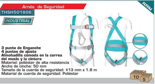 Imagen 2 de 2 de Arnés De Seguridad Total Tools Con 3 Puntos De Enganche