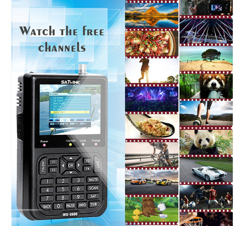 Medidor Satelital Satlink Ws6906 Con Pantalla Lcd De 3.5in