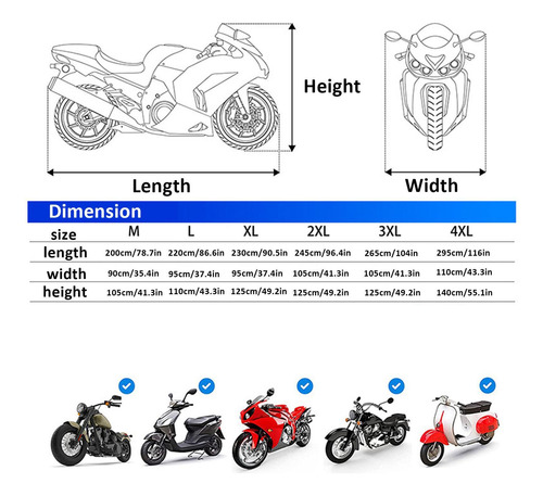 Lona Para Motocicleta Funda Para Motocicleta Resistente Al V