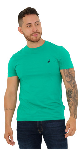 Camiseta Nautica Verde Hombre 27000v 3px