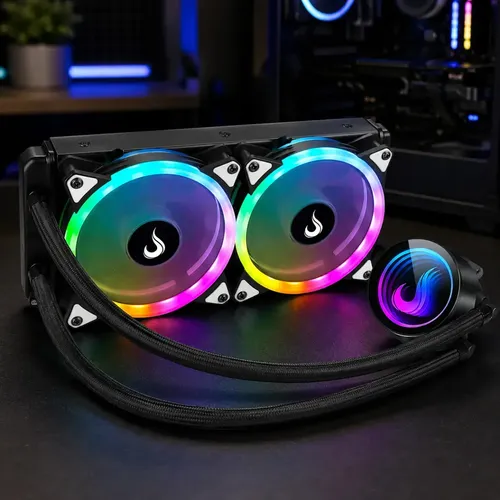 Water Cooler 240mm Rise Mode Black Argb