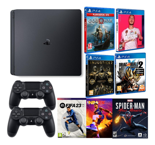 Playstation 4 Slim 500gb 3 Controles 4 Juegos Cd 3 Digitales