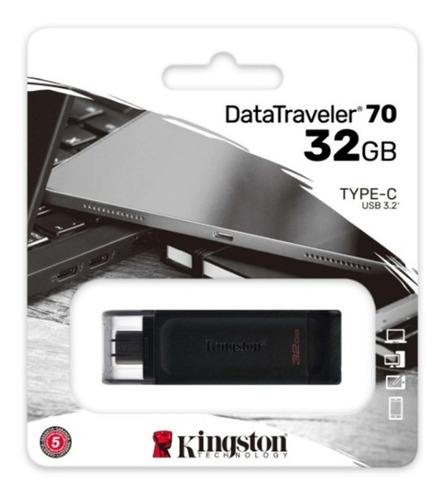 Usb-c Memoria Kingston 32 Gb 3.2 Gen 1 Datatraveler (2 Pzas)