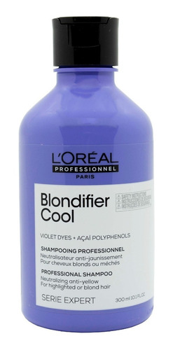 Loreal Blondifier Cool Shampoo Matizador Rubios 300ml 6c