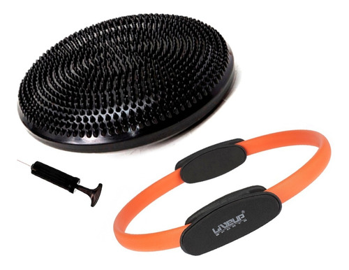 Kit Yoga Pilates Disco Equilíbrio + Anel Circle Tonificador