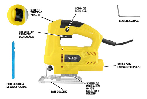 Sierra Caladora Electrica 400w + Maletin + Hoja Corte Madera
