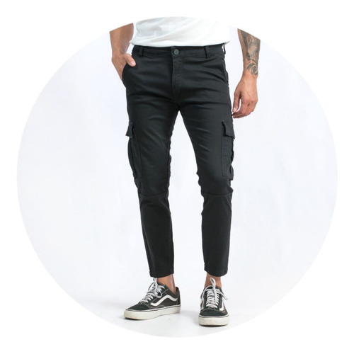 Jeans Cargo Negro