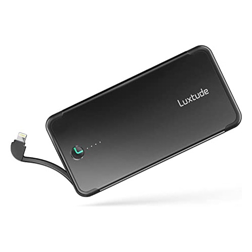 Luxtude 10000mah Portable Charger For iPhone Built-in Lightn
