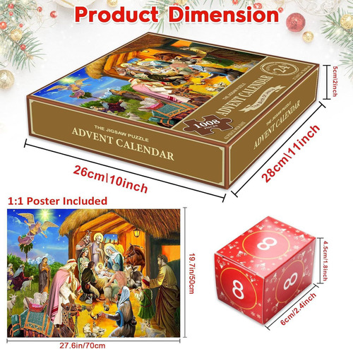 Calendario De Adviento En Forma De U Para Niñas Y Niños Con