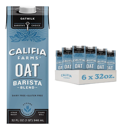Califia Farms - Oat Barista Blend Oat Milk, 32 Oz (paquete D