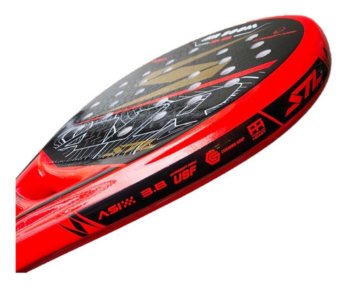 Imagen 3 de 9 de Paleta De Padel Steel Custom Air Boom + Efecto Potencia New