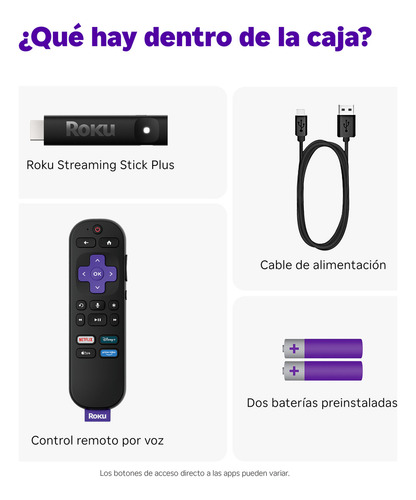 Roku Stick Plus| Dispositivo De Streaming Para Tv 4k