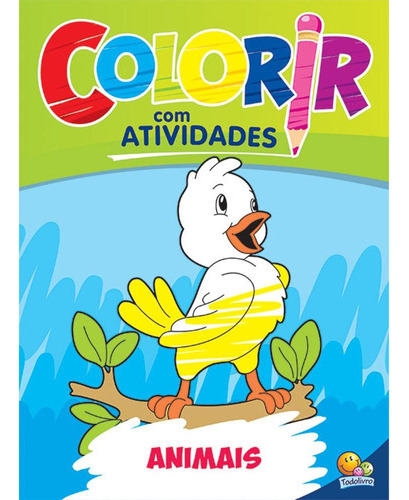 Livro Infantil Para Colorir Com Atividades - Animais