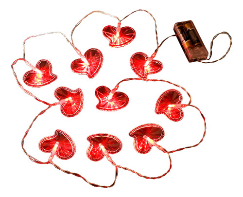 Corazón De Amor Multicolor Con 10 Luces Led Decorativas Para