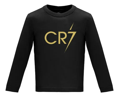 Polera Estampada Cr7 Fan Manga Larga 100% Algodón Niño