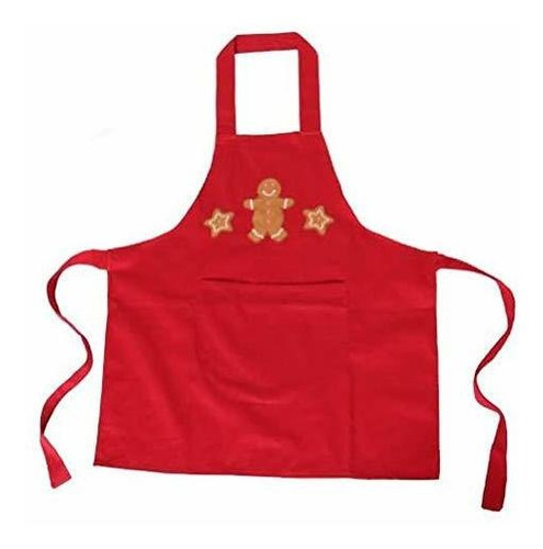 Making Believe Red Gingerbread Boy Cooking Apron