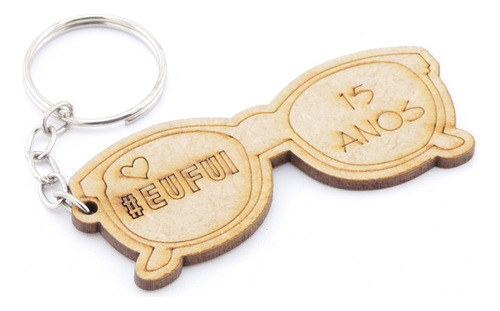 25 Lembrancinha Chaveiro Personalizado 15 Anos Óculos De Sol Cor Ocre
