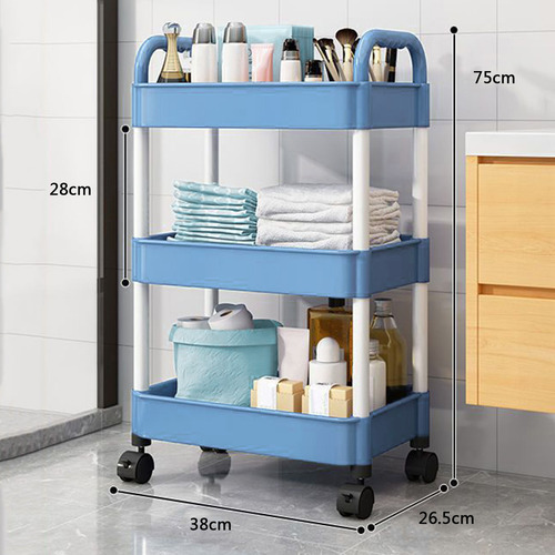 W Storage Box Carrinho De Armazenamento Rolante De 3 Camadas