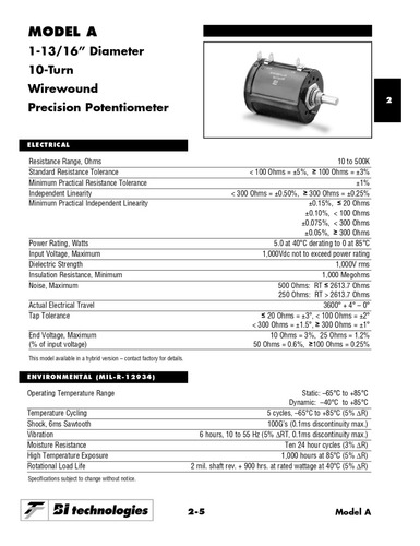 Potenciometro De Precision 10 Vueltas 5w 200k Ar200kl.25