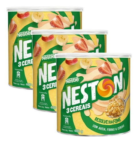 Kit 3 Cereal Neston 360g - Integral Com Fibras E Ferro