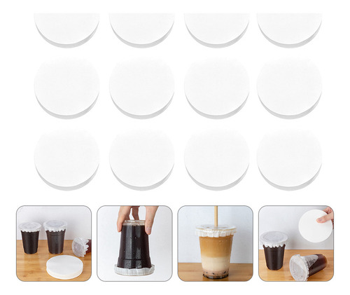 Papel Sellador Bubble Tea Cup, A Prueba De Fugas, Con Tapa,