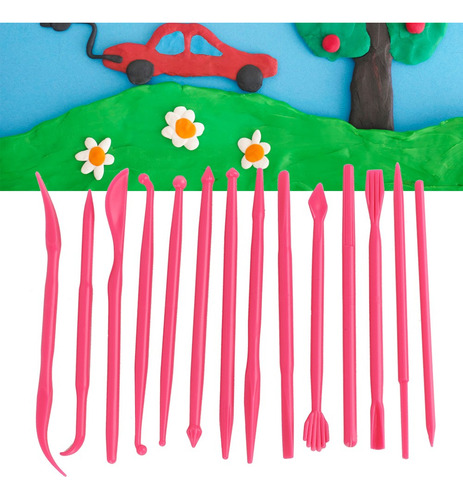 Estiques Estecas Punta Fina Modelar Fondant Barro 14 Pzs Kit