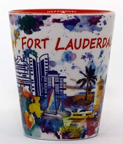 Fort Lauderdale Ceramic Light Water Color Shot Glass