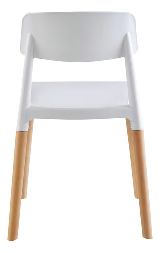 Set de 4 Sillas de Comedor Estocolmo con Patas de Madera | Sillas Modernas con Estilo Nordico Minimalista